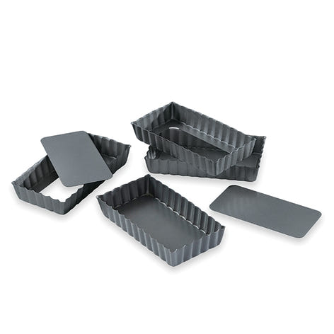 Set de 4 moules à tartelettes avec fonds amovibles Mathon - Mathon - 2