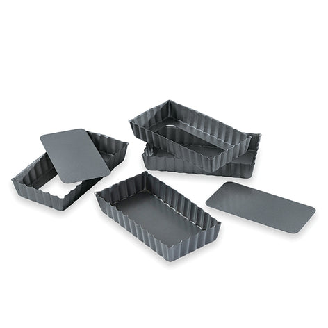 Set de 4 moules à tartelettes avec fonds amovibles Mathon - Mathon - 2