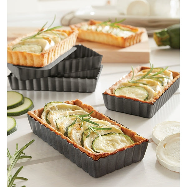 Set de 4 moules à tartelettes avec fonds amovibles Mathon - Mathon - 3