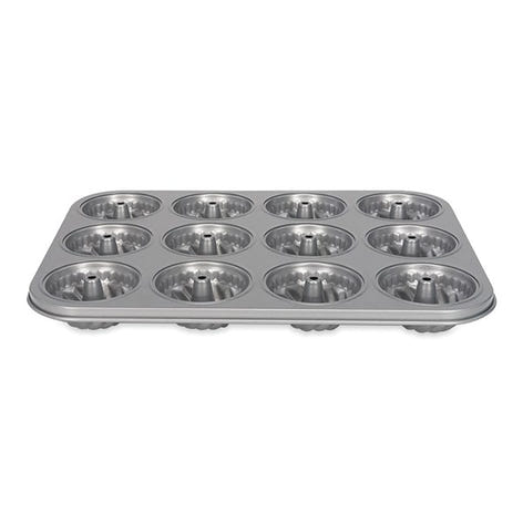 Moule en acier revêtement anti-adhérent 12 mini kouglofs Patisse - Mathon - 1