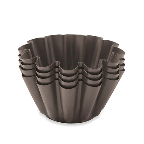Set 4 moules briochettes acier revêtu 13 cm Mathon - Mathon - 2