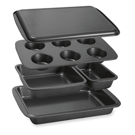 Set de 5 moules à gâteau empilables en acier antiadhérent Mathon - Mathon - 1