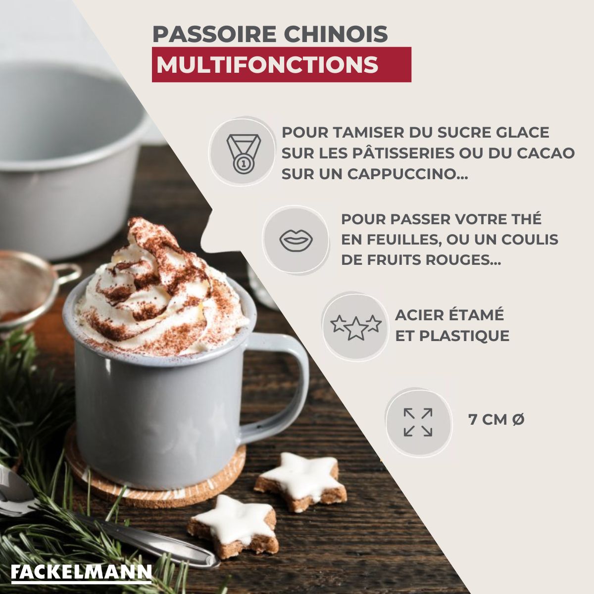 Petit chinois 7 cm de diamètre Fackelmann - Mathon - 3