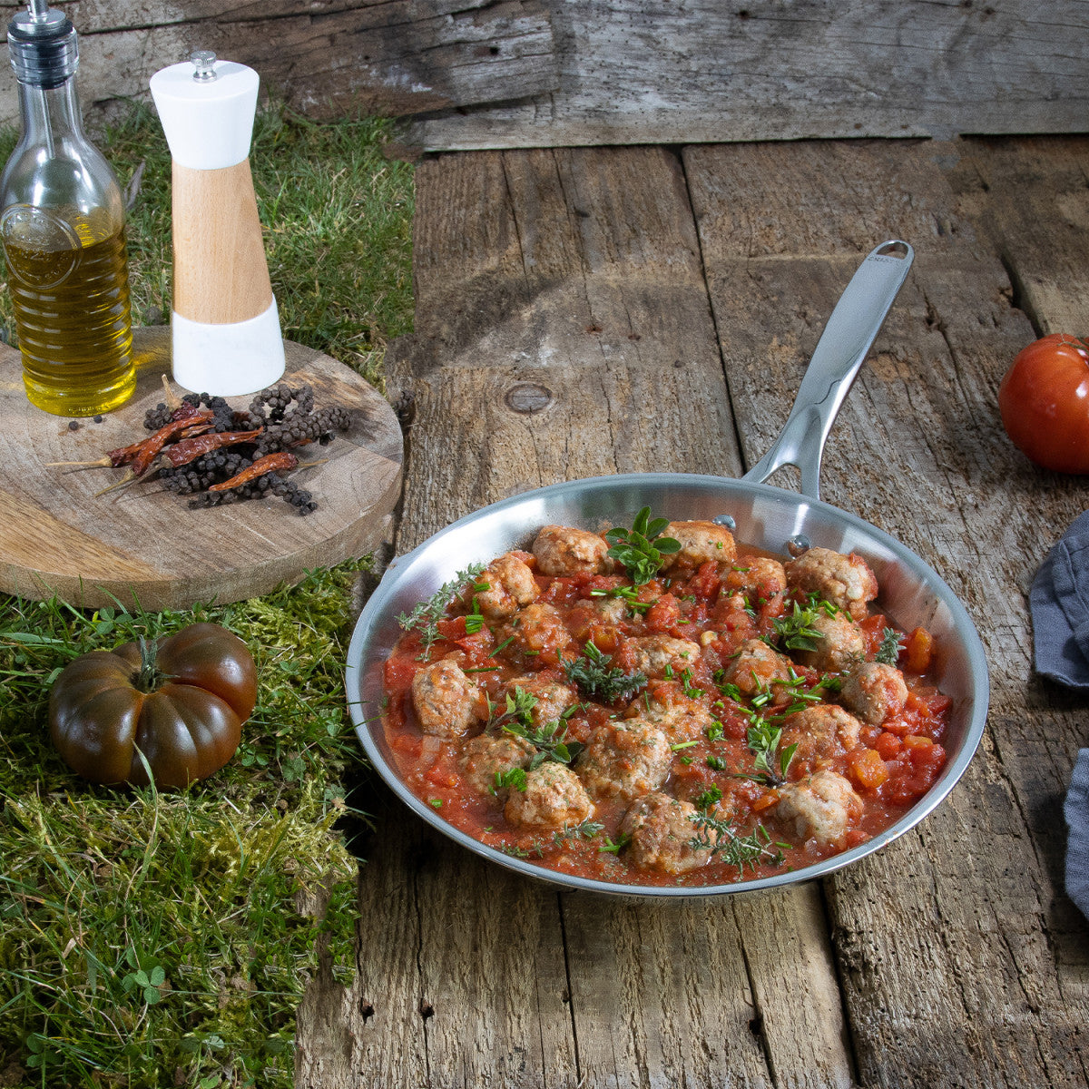 Poêle professionnelle en inox Multiply 24cm Cristel - Mathon - 3