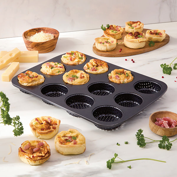 Plaque 12 mignardises micro-perforée en acier antiadhérent 29 x 22 cm Mathon - Mathon - 5