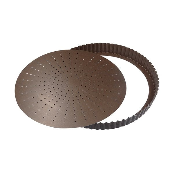 Tourtière fond amovible perforé antiadhérent 32 cm Gobel - Mathon