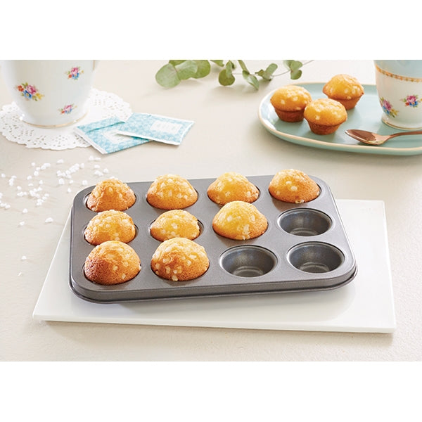 Plaque 12 mini-muffins acier revêtement antiadhérent 26 cm Mathon - Mathon - 1