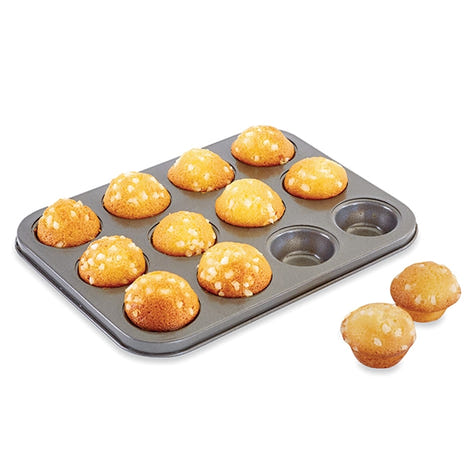 Plaque 12 mini-muffins acier revêtement antiadhérent 26 cm Mathon - Mathon - 2