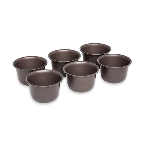 Set 6 moules à gros muffins acier revêtement antiadhérent 7,3 cm Mathon - Mathon - 2