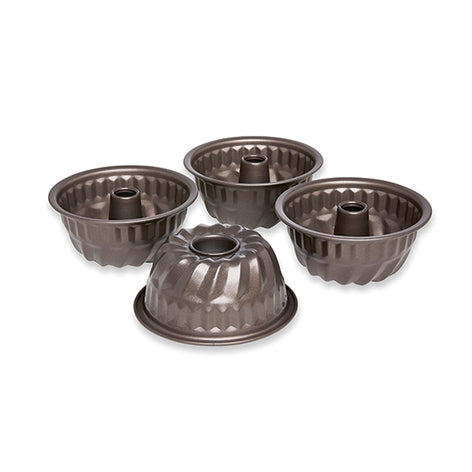 Set de 4 moules à mini kouglof acier revêtement antiadhérent 10 cm Mathon - Mathon - 2