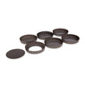 Set de 6 moules à tartelette avec fond amovible acier revêtement antiadhérent 12 cm Mathon - Mathon - 2