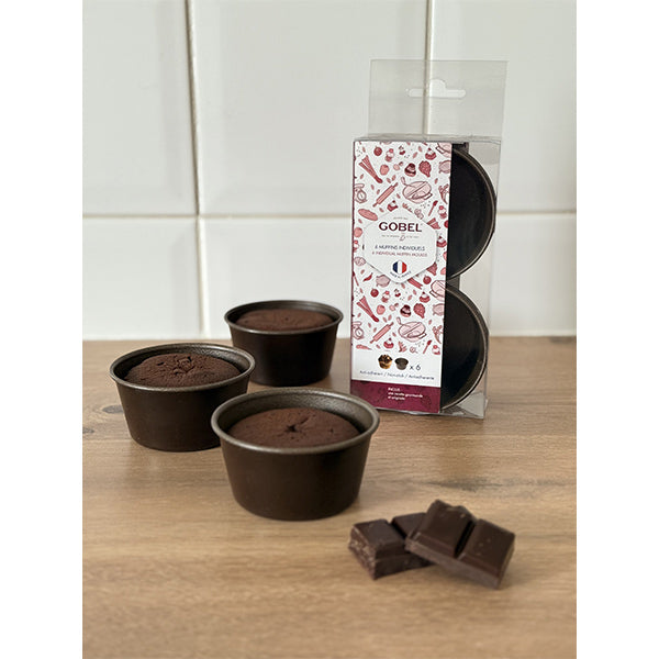 6 moules à muffin individuels Gobel - Mathon - 2