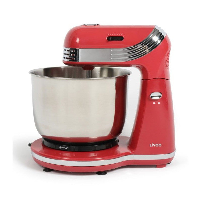 Robot Pâtissier Multifonction - Livoo - Rouge Clair - Dop137g Livoo - Mathon - 1