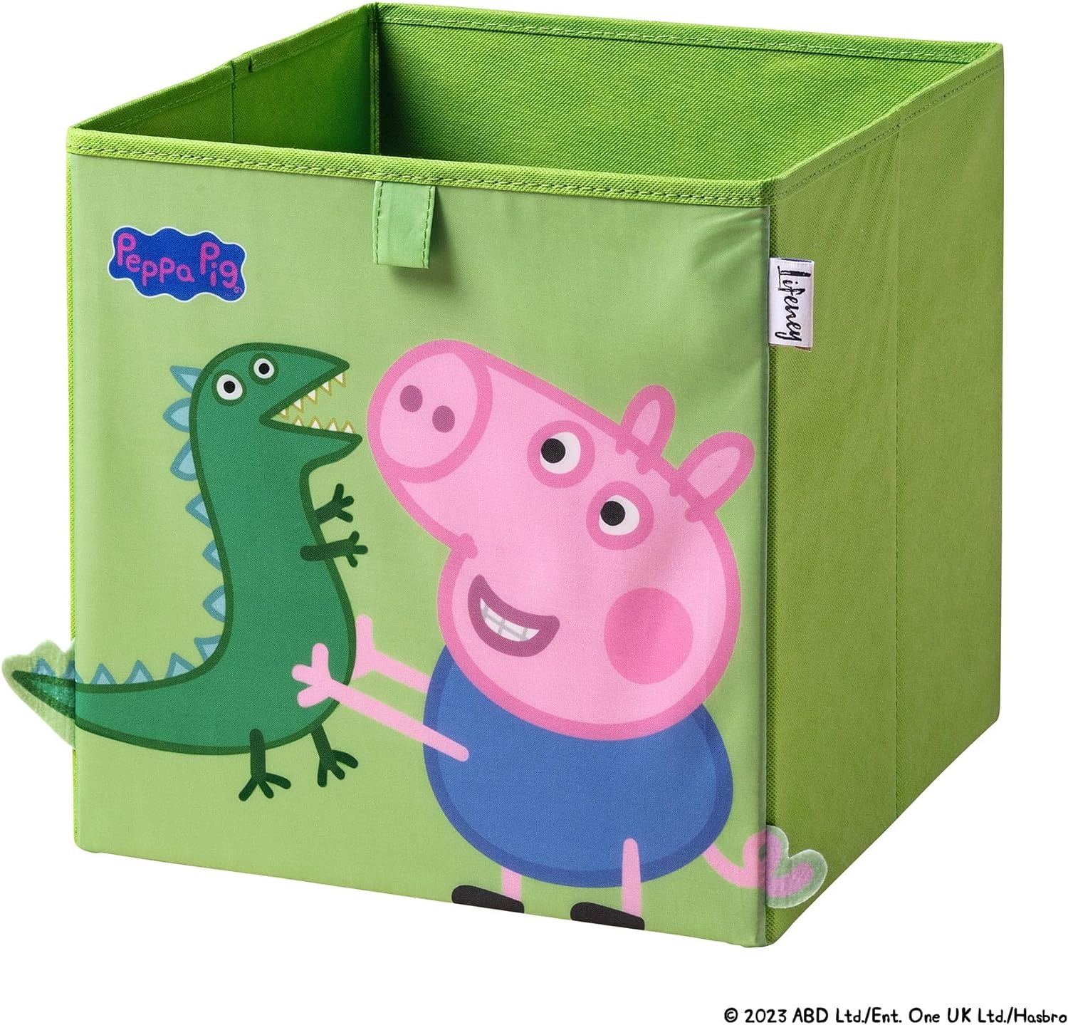 Boîte de rangement verte dinosaure compatible Kallax Lifeney Peppa Pig Fackelmann - Mathon - 1