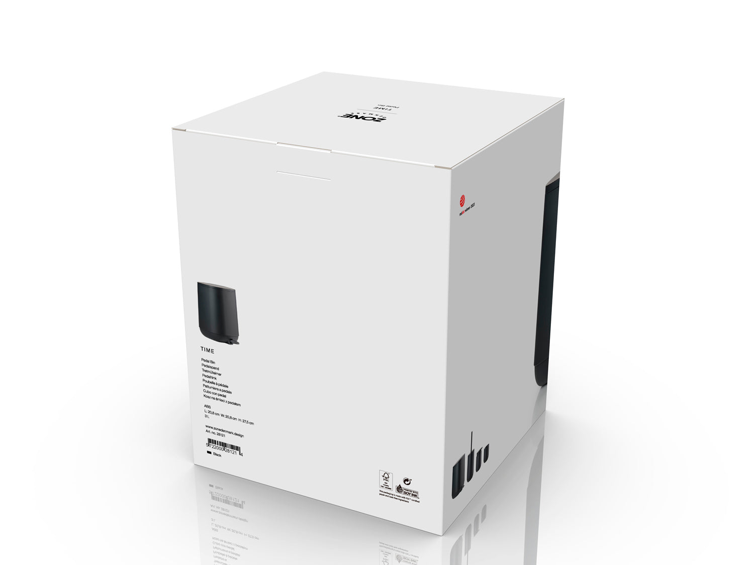 Poubelle à pédale TIME en abs Noir Zone Denmark - Mathon - 4