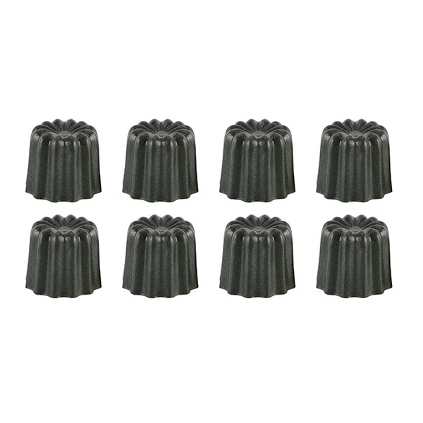Lot de 8 moules à canelés en aluminium anti-adhésif 4,5cm Patisse - Mathon - 1