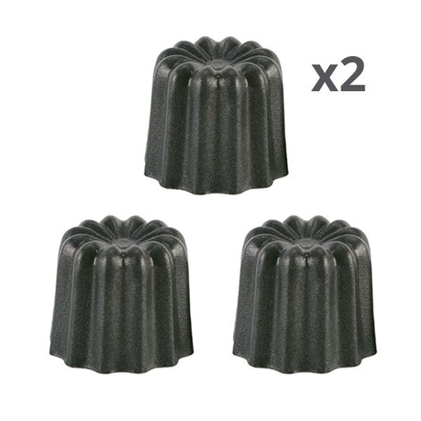 Lot de 6 moules à canelés en aluminium anti-adhésif 5,5 cm Patisse - Mathon
