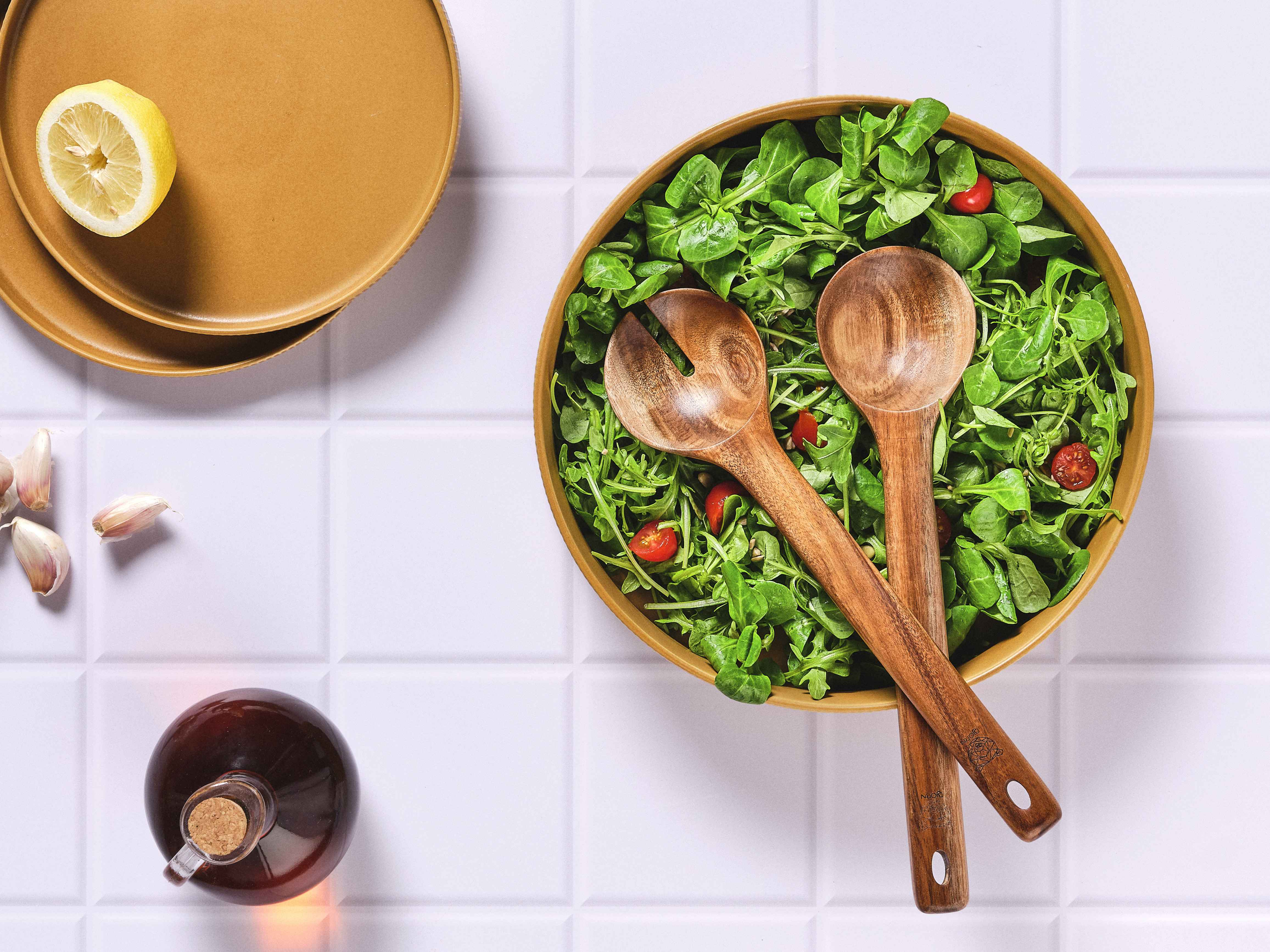 Couverts à salade en bois d