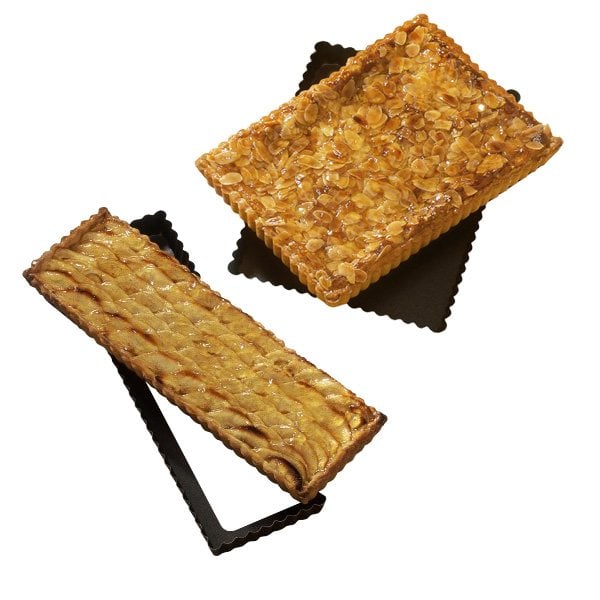 Lot de 2 moules à tarte rectangle amovible 30 et 36 cm Mathon - Mathon
