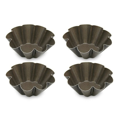Lot de 4 Moules à briochettes individuels 6 cm Gobel - Mathon - 1