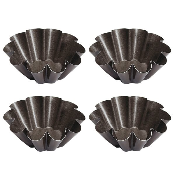 4 Moules à briochettes individuels 8 cm Gobel - Mathon - 1