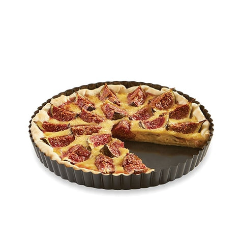Lot 2 moules à tarte acier revêtu bords cannelés 24,5 et 28 cm Mathon - Mathon - 2