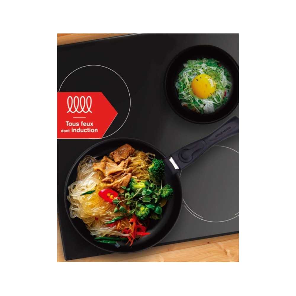 Batterie De Cuisine - Tous Feux Dont Induction -   - Am2991 - Aluminium Revetement Anti-adhésif - 10 Pieces - Prune Arthur Martin - Mathon - 4