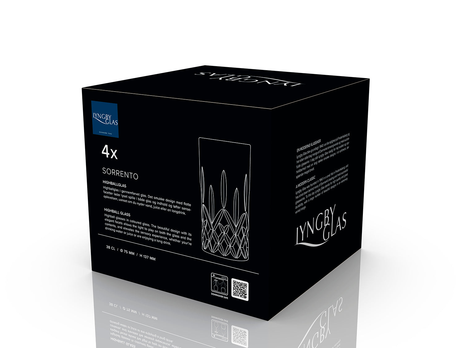 Verre highball Sorrento en Verre Bleu Lyngby Glas - Mathon - 5