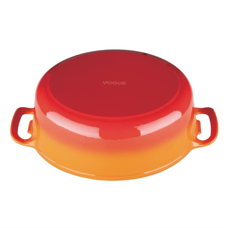 Grande cocotte en fonte ovale orange  6 L Vogue - Mathon - 2