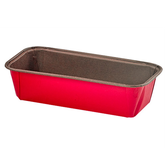 100Pcs - Moule de cuisson papier kraft rose rectangulaire  193x93x50mm 750ml FirstPack - Mathon - 1