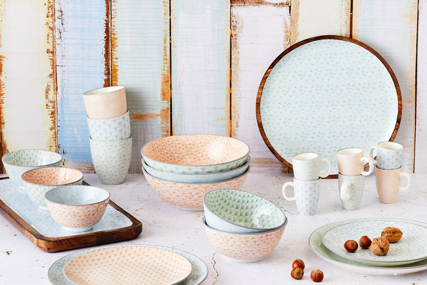 Lot de 42 set complet en porcelaine multicolore D Björn - Mathon - 6