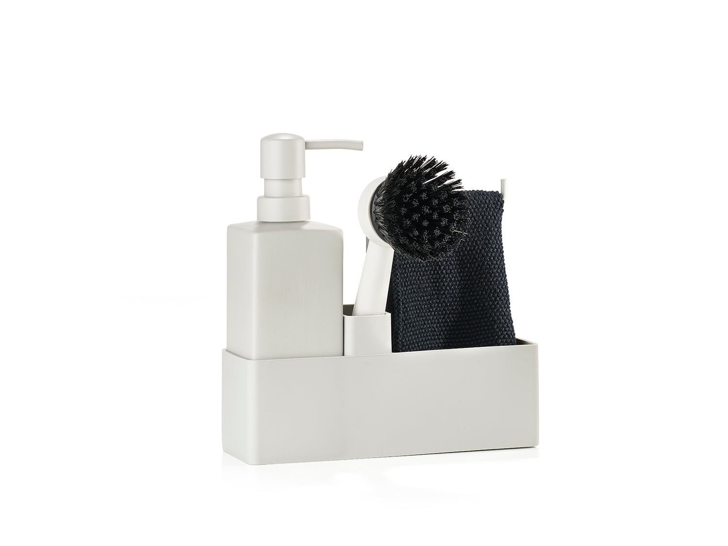 Set de vaisselle 4 pièces en silicone et céramique Gris chaud Zone Denmark - Mathon - 1