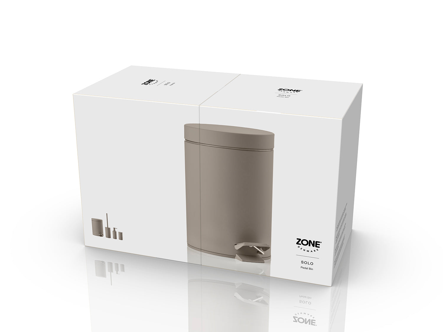 Poubelle à pédale Solo en Acier 18/8 Taupe Zone Denmark - Mathon - 5