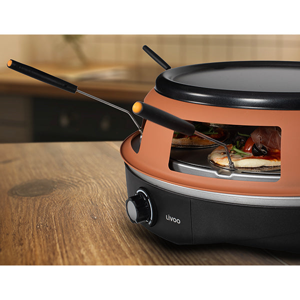 Appareil à pizza pour 6 personnes 1200W DOC304 Livoo - Mathon - 4