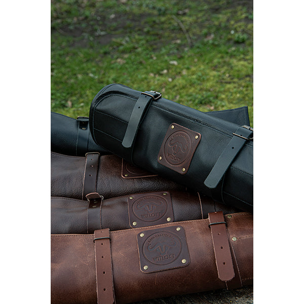 Trousse à couteaux artisanale en cuir 5 emplacements chocolat Witloft - Mathon - 6