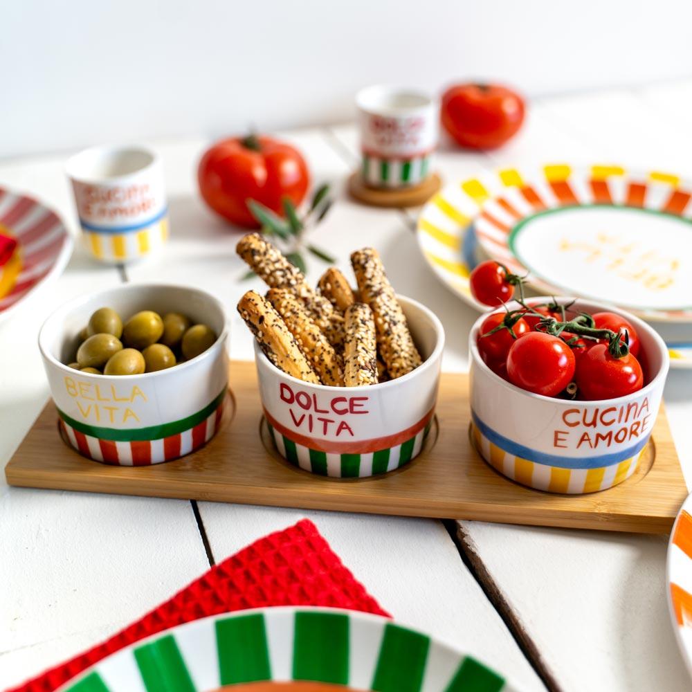 Service apéritif 3 pièces Dolce Vita 28,5 cm Table passion - Mathon - 3