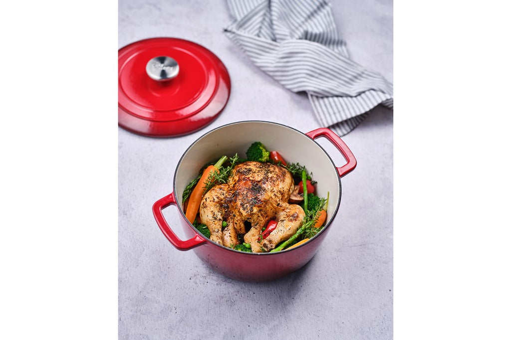 Cocotte en Fonte émaillée, FONTESTIC, Rouge, D24 cm Cosy & Trendy - Mathon - 3