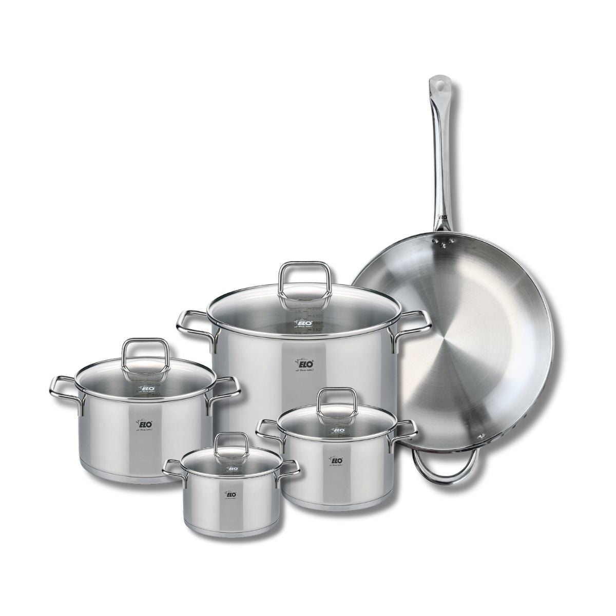 Set de 1 Poêle de cuisson 32 cm et 4 faitouts 14, 16, 20 et 26 cm  Profi Citrin Elo - Mathon - 1