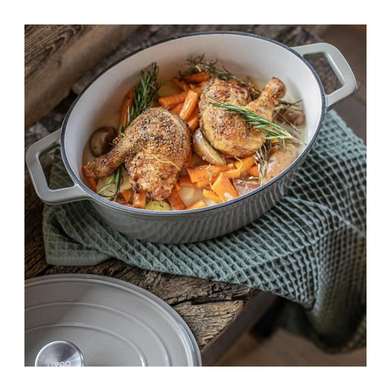 Cocotte Ovale - Livoo - Mep129g - Gris Livoo - Mathon - 6