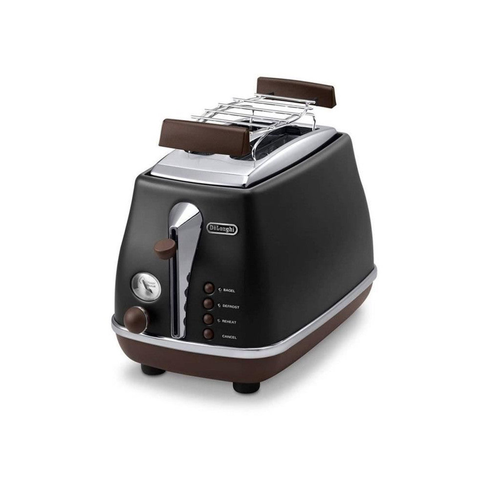 Grille-pain -   - Ctov2103.bk - 900 W - 2 Fentes - Noir Mat / Chocolat Delonghi - Mathon - 2