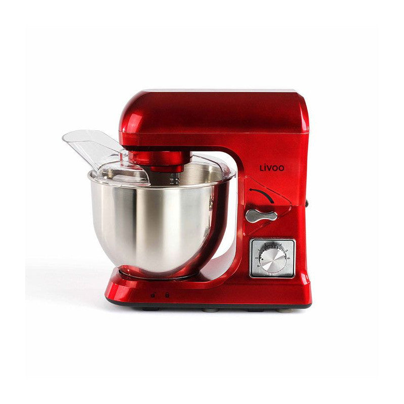 Robot Pâtissier - Livoo - Dop190r - 1000w - Bol 5l Inox - 6 Vitesses - Fonction Pulse Livoo - Mathon - 1