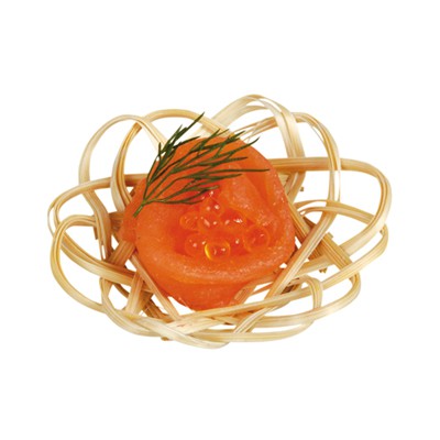 50Pcs - Mini panier bambou tressé "Akita"  H25mm FirstPack - Mathon - 1