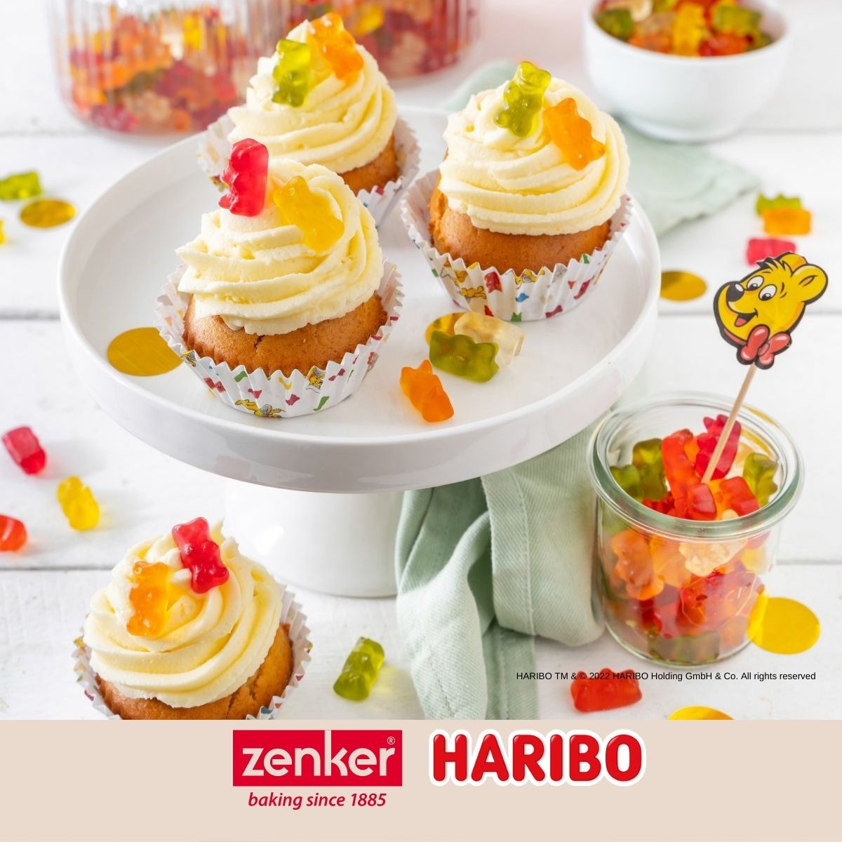 Lot de 50 moules à muffins en papier 6 cm Zenker Haribo Zenker - Mathon - 6