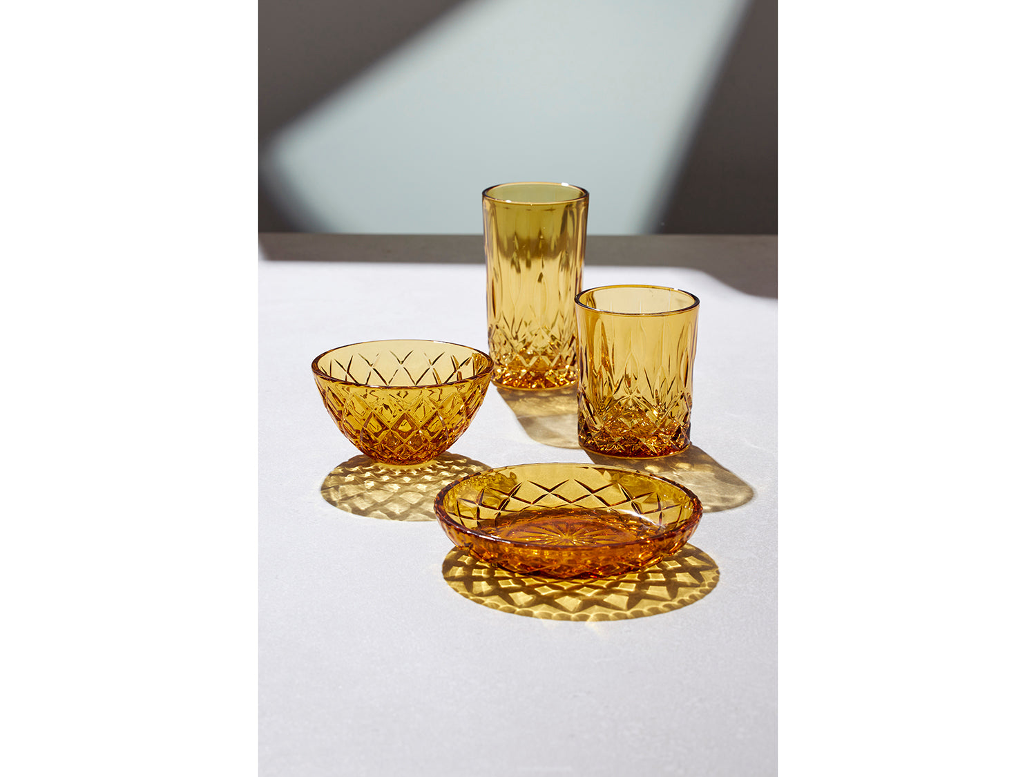 Ensemble de 4 assiettes SORRENTO 16cm Ambre Lyngby Glas - Mathon - 6