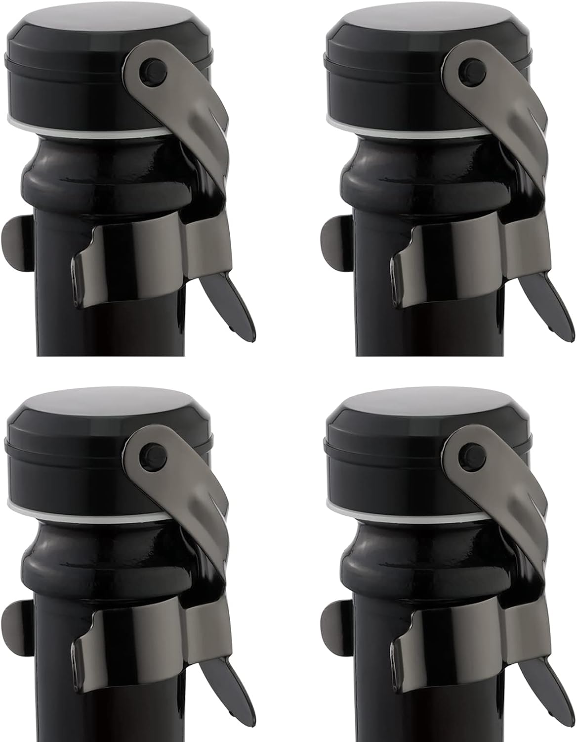 4 Bouchon de vin et champagne réutilisable en inox et silicone Vendos85 - Mathon