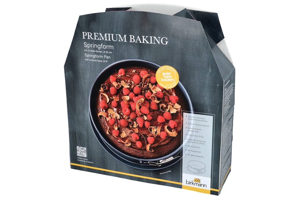 Moule à fond amovible en acier carbone, Premium, D24xH9 cm Birkmann - Mathon