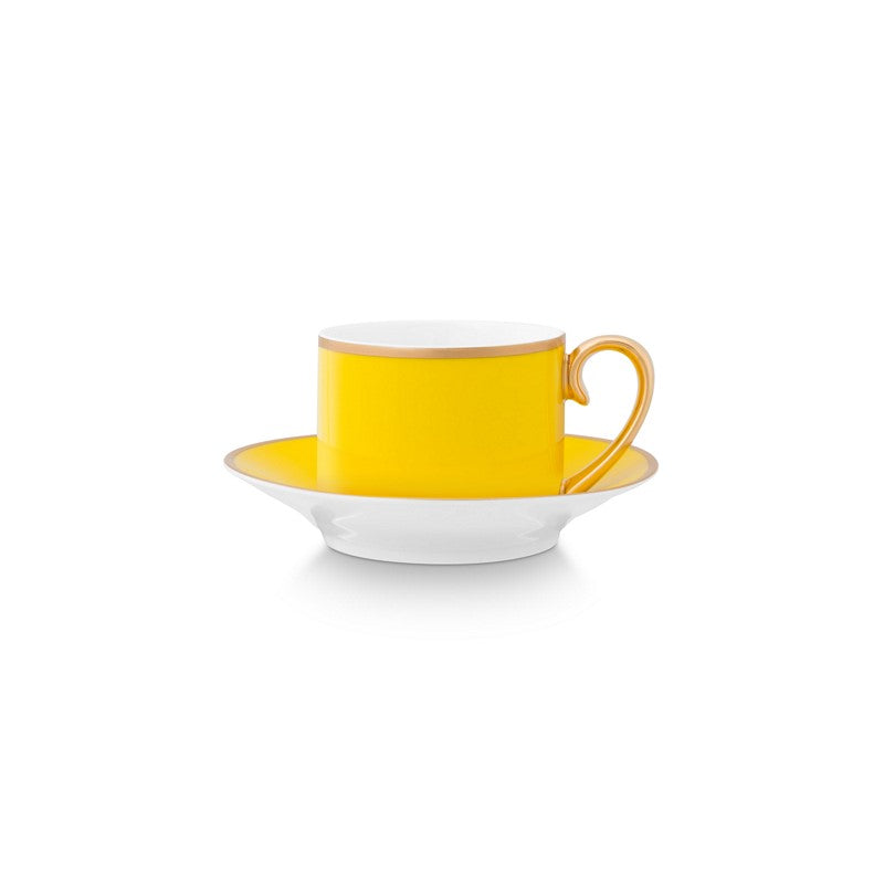 Paire tasse café (1 tasse + 1 sous-tasse) Pip Chique Or-Jaune - 120ml Pip Studio - Mathon - 1