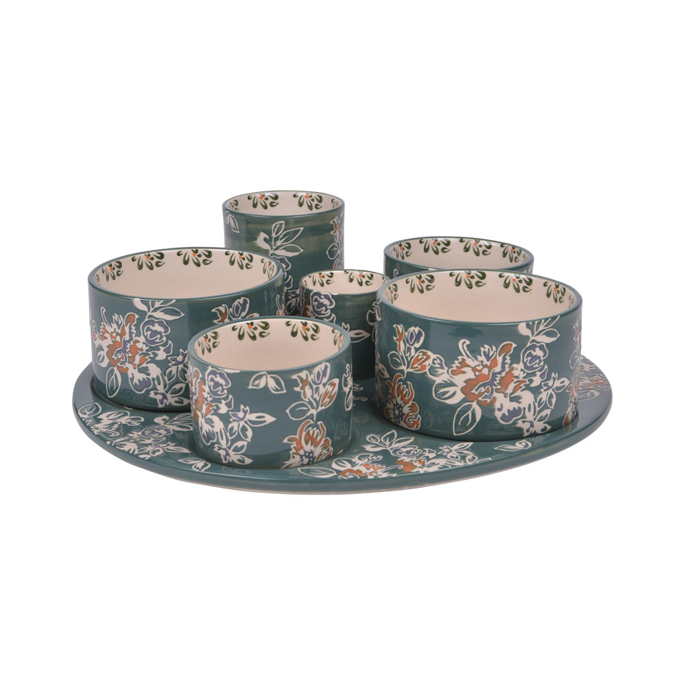 Service apéritif 6 pièces Faustine Table passion - Mathon - 1