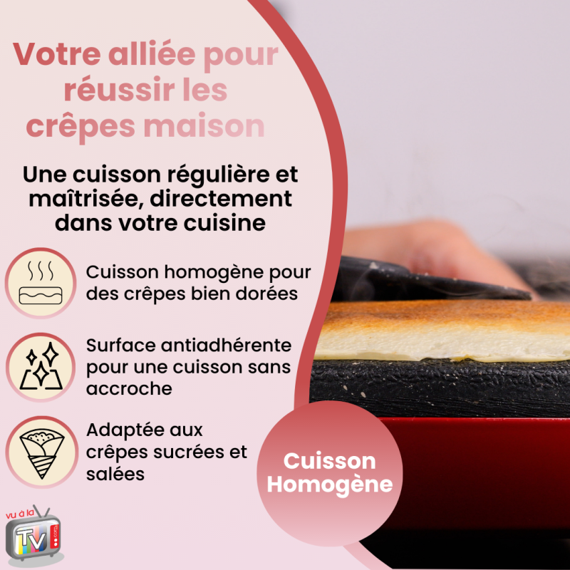 Crêpière Electrique 800 w Venteo - Mathon - 4