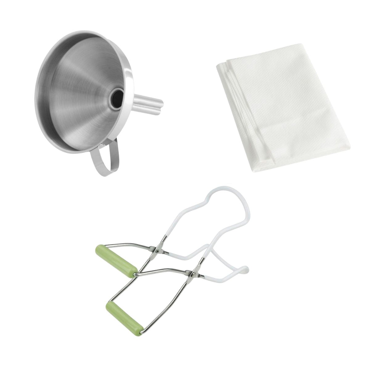 3 ustensiles pour confiture avec pince à bocaux, entonnoir et tissu filtrant Dr Oetker Dr. Oetker - Mathon - 1